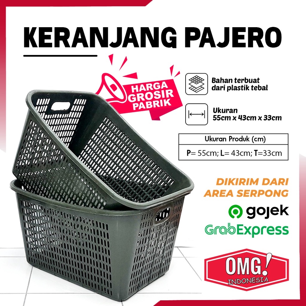 Jual Keranjang Pajero Keranjang Plastik Serbaguna Baju Kotor Laundry Keranjang Mandi Pakaian 3694