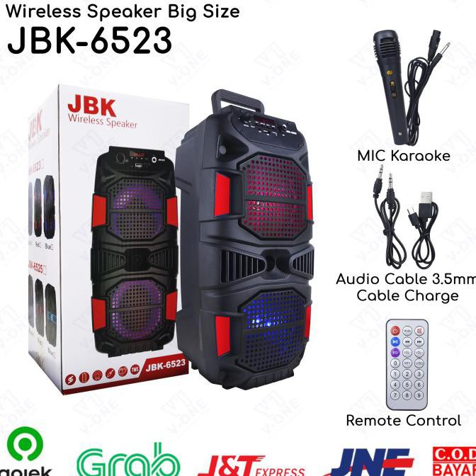 Speaker Bluetooth + Mic Karaoke Portable Jbk 6523 Wireless Karaoke Makcikamat422.Store