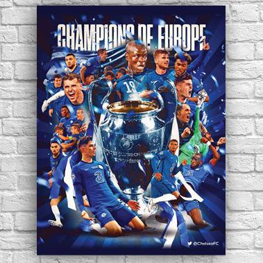 Wall Decor Hiasan Dinding Chelsea Champions of Europe