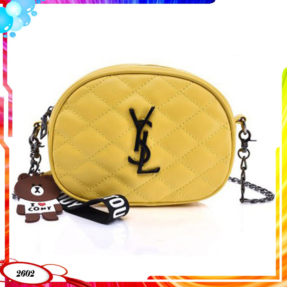 LT1383 1KG BISA 4TAS TAS SELEMPANG MOTIF YSL FREE GANTUNGAN CONY TALI ZIPPER RANTAI