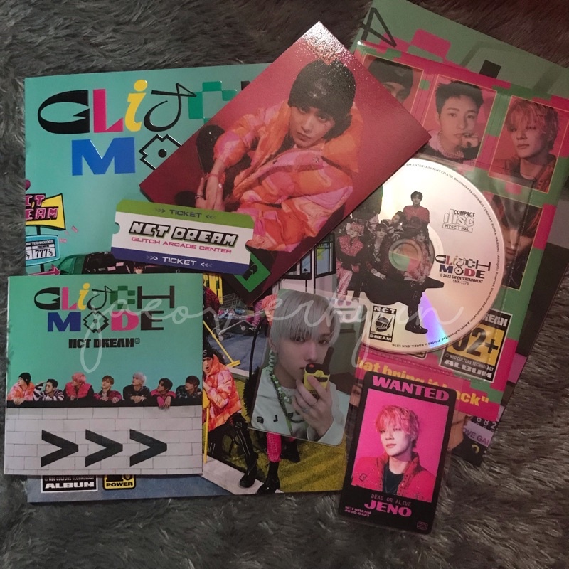 unsealed album nct deam glitch mode glimo glicth ver pc photocard jisung lenti lenticular jeno