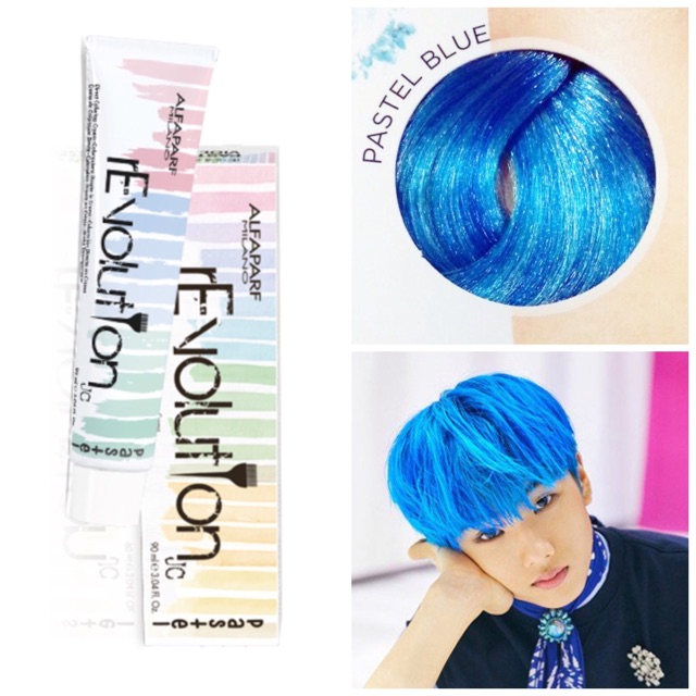 Alfaparf Milano Color Revolution Pastel Aqua Blue Hair Dye Biru Muda Cat Rambut NCT Dream Jisung