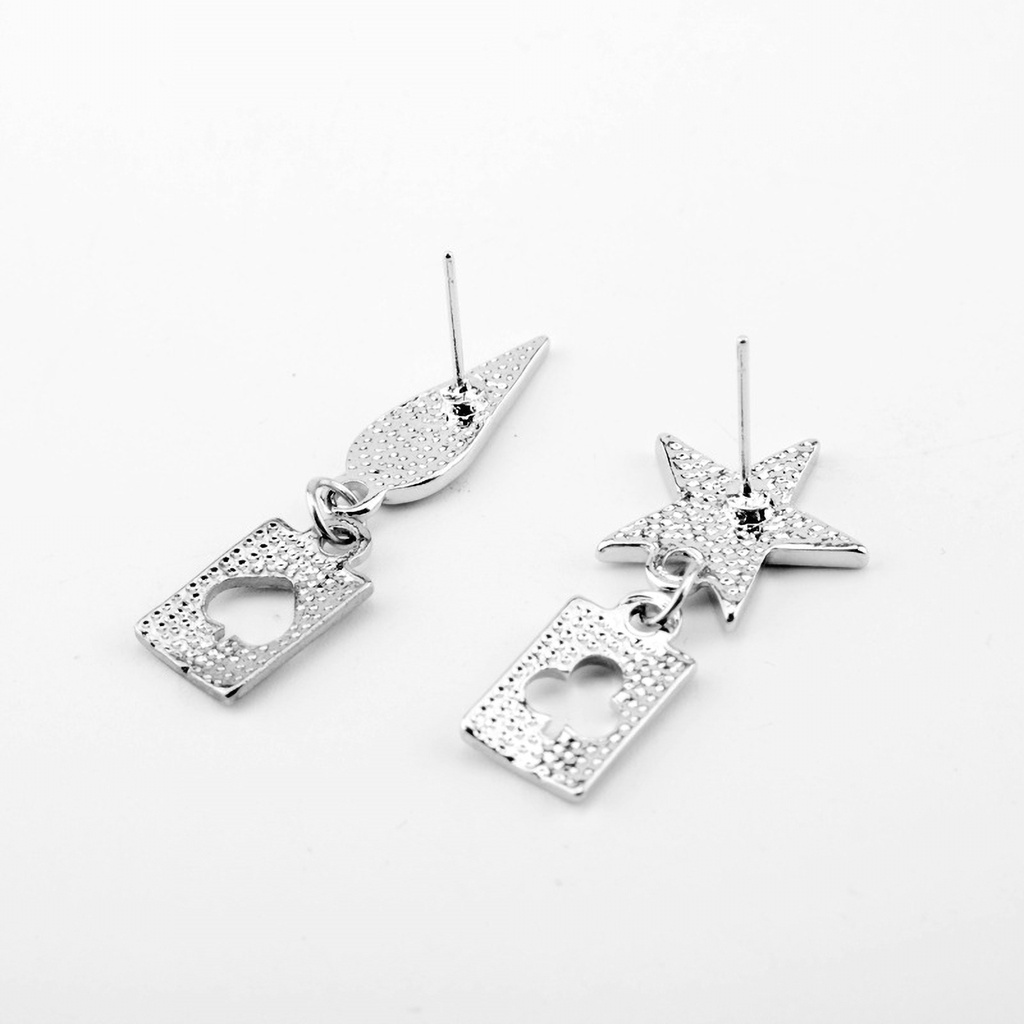 Hu Hu Hu Hu Hu Alat Bantu Pasang Kacamata♡ Anting Stud Desain Anime Hunter Poker Joker Untuk Aksesoris Perhiasan Cosplay