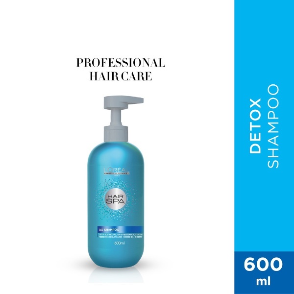 LOREAL Hair Spa Detox DX Shampoo - Shampo Perawatan Pembersih Kulit Kepala Rambut Berminyak Gatal Ketombe 600 ml