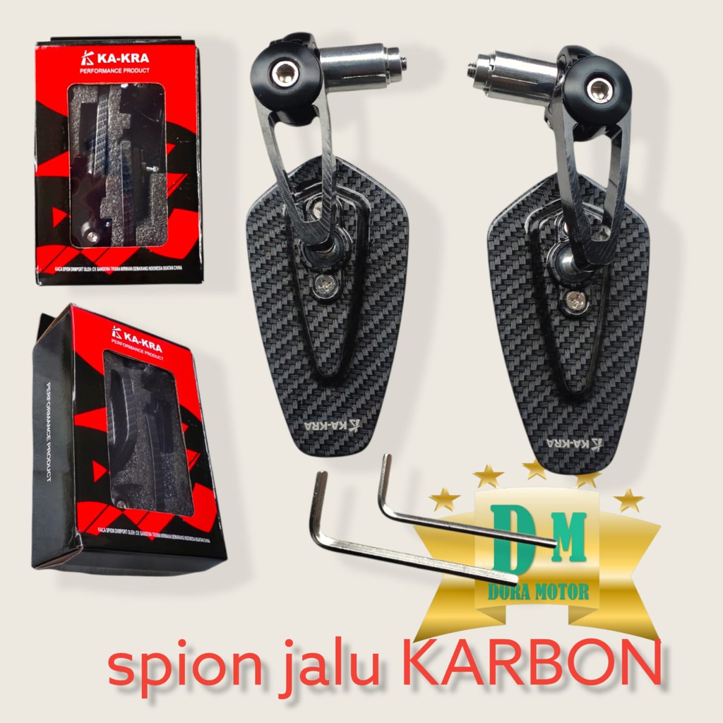 Spion jalu oval KARBON / spion bar end CARBON