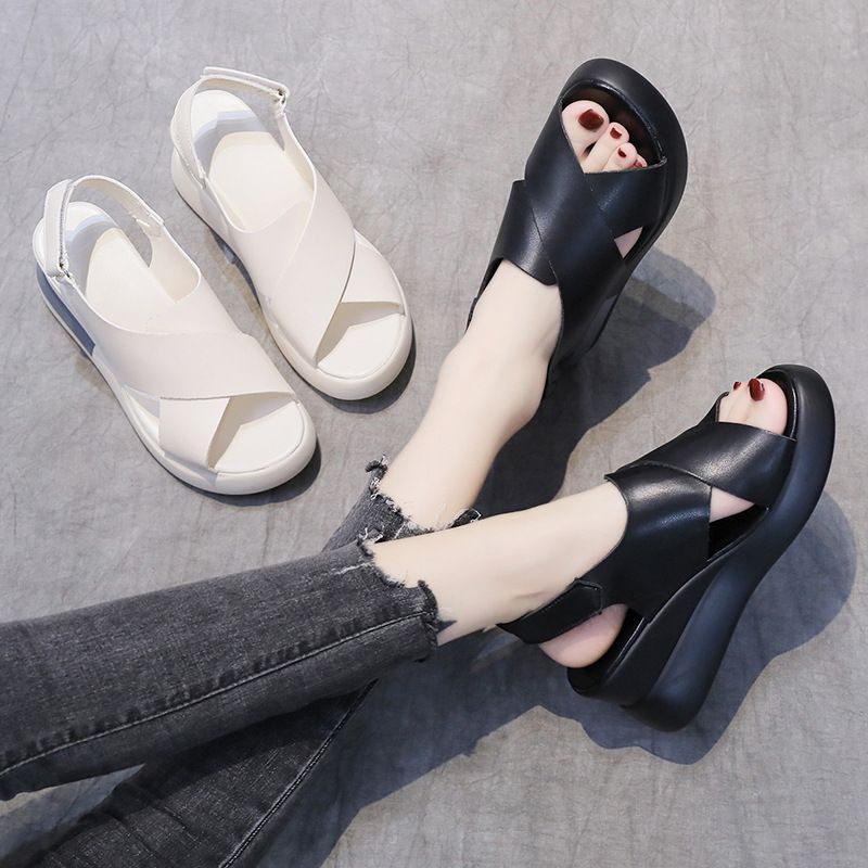 Sepatu Sandal Wanita Original Import Sepatu Sandal Wedges BL363  Kekinian Termurah Terbaru Wedges Wanita Sepatu Import