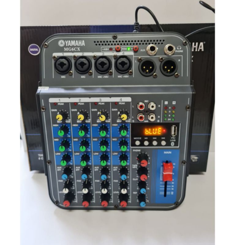 Mixer Mini 6 Channel 6 Ch YAMAHA MG6CX MG-6CX MP3 USB Bluetooth