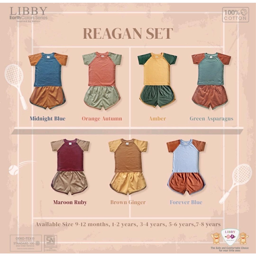 LIBBY EARTH SETELAN OBLONG REAGAN / SETELAN BAYI DAN ANAK