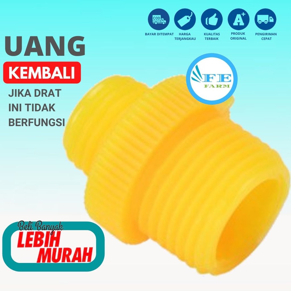 Konektor derat 3/8&quot; ke selang 1/4&quot; Nozzle spuyer sprayer nozle kuningan menembak 4 lubang