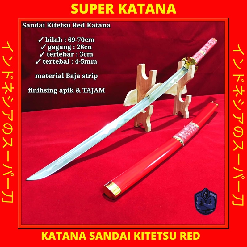 Jual KATANA SAMURAI SUNDAI KITETSU BAJA STRIP SUPER TAJAM | Shopee ...