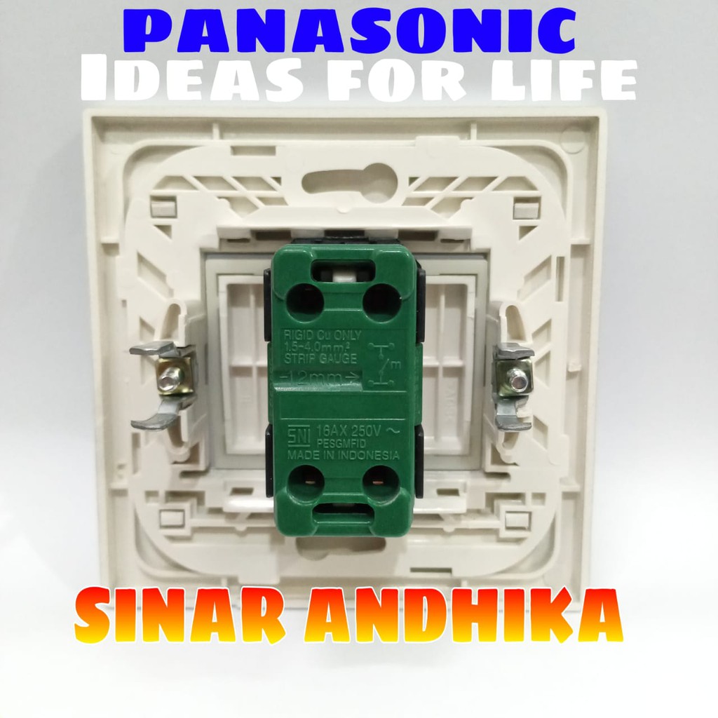 SAKLAR ENGKEL LEBAR SILVER ECO B STYLE E PANASONIC WESJ 78029MWS+WESJ 5941MWS