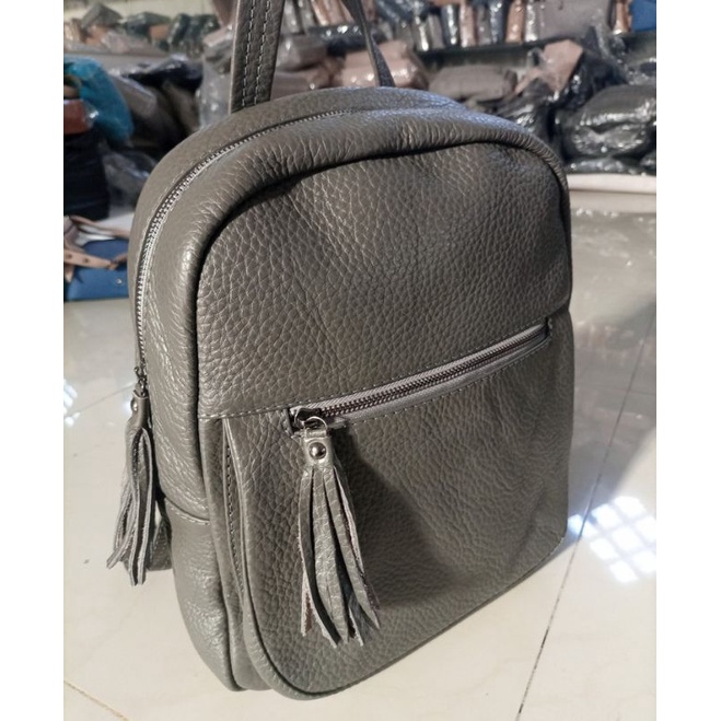 Tas kulit wanita / tas ransel kulit model rumbay