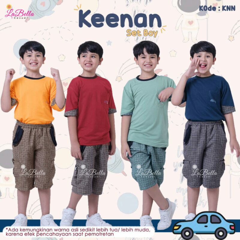 [ KEENAN ] By Labella Boy  setelan anak laki baju daily play stuff distributor Labella toko Babyshop
