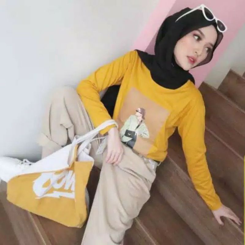 Arifirn Longsleeve Tara - Baju Wanita Murah | Kaos Wanita Murah