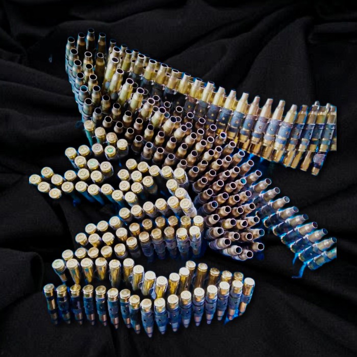 Sabuk Gesper Ikat Pinggang Bullet Belt Peluru Asli 100cm - Tumpul