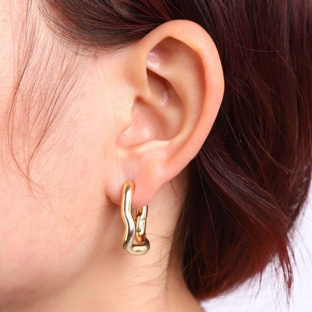 Mxbeauty Ear Buckle Punk Aksesoris Telinga Pria Wanita Tembaga Gadis Women Stud Earrings