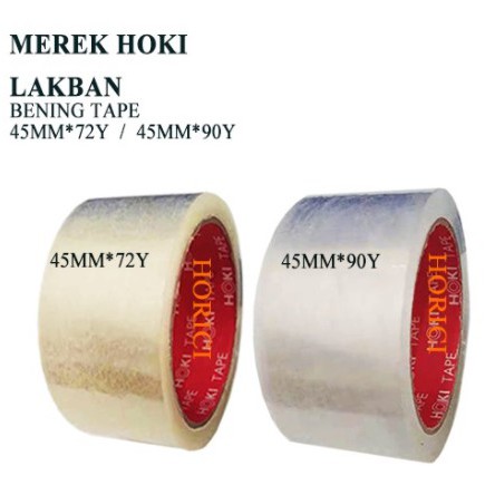 LAKBAN BENING - LAKBAN COKELAT COKLAT HOKI TAPE 45mm x 90 Yard Super Clear Murah