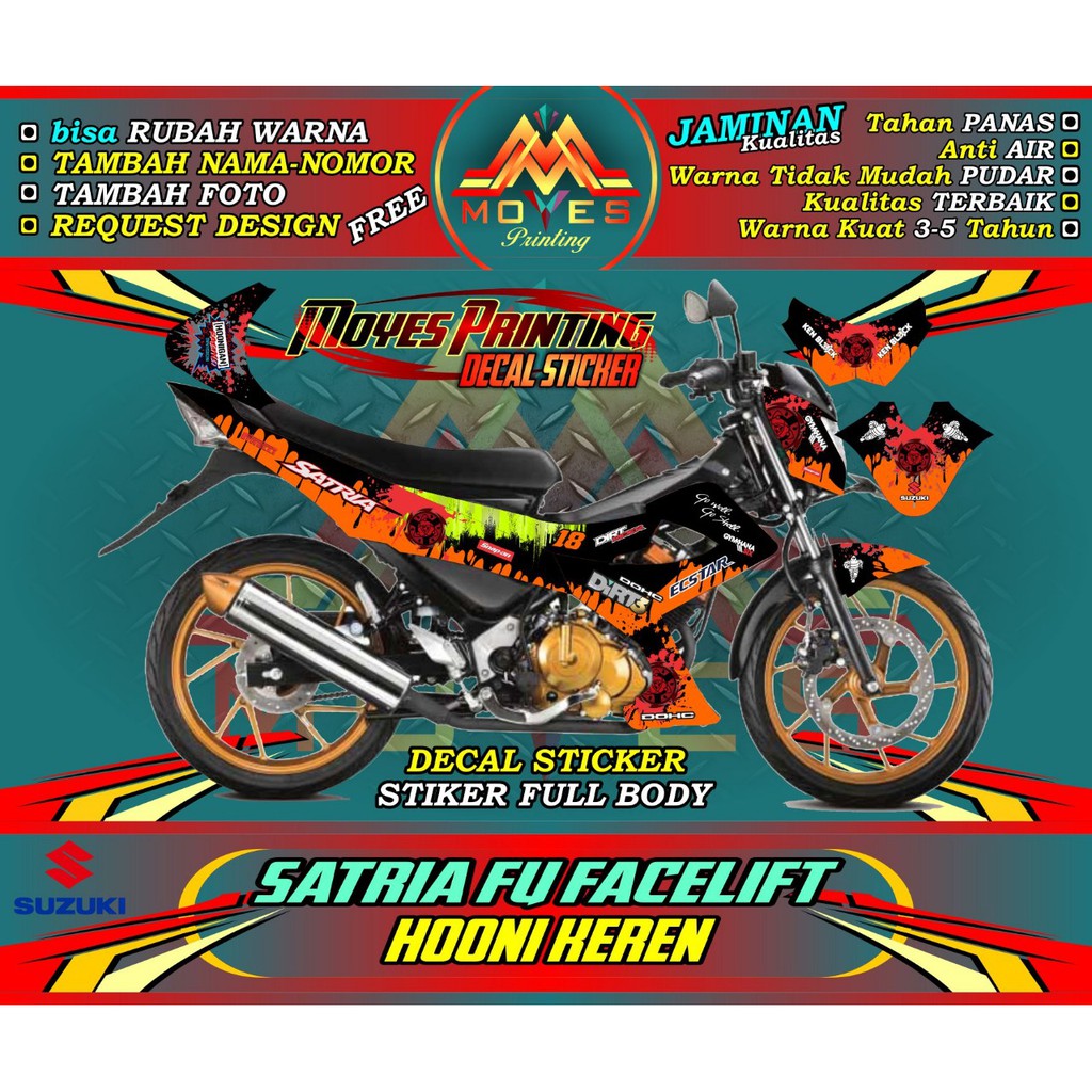 cod stiker motor satria fu facelift striping motor satria fu facelift full body_KOONI KEREN