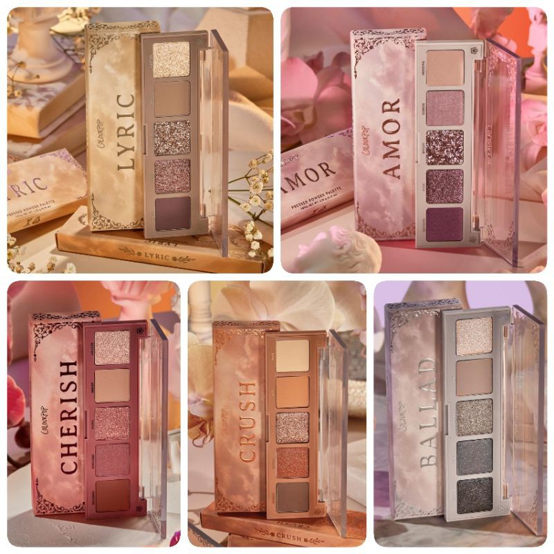Colourpop Eyeshadow Palette : Ballad , Lyric , Amor , Cherish , Crush , Couplet , Duet , Poem , Harm