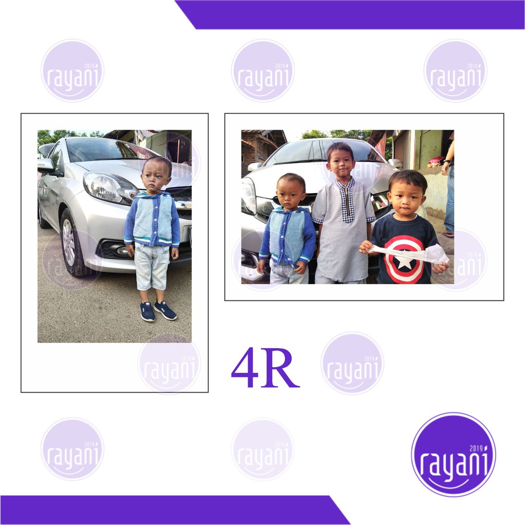 Cetak Foto Polaroid 4R Laminasi Glossy Putih Polos