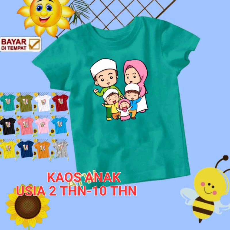 KAOS ANAK UNISEX USIA 2 THN-10 THN (muslim)