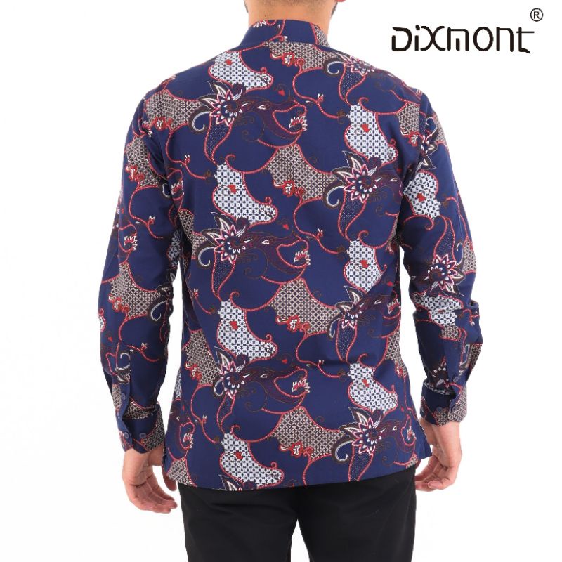 Dixmont Kemeja Pria Batik Panjang Hem BL00721