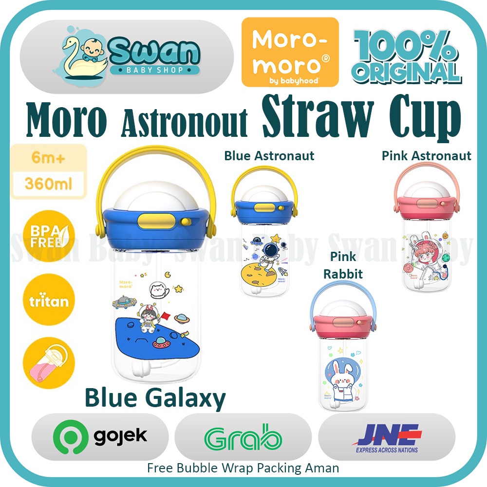 Moro-Moro Astronaut Straw Cup 360ml (BBV-1241) / Botol Minum Anak