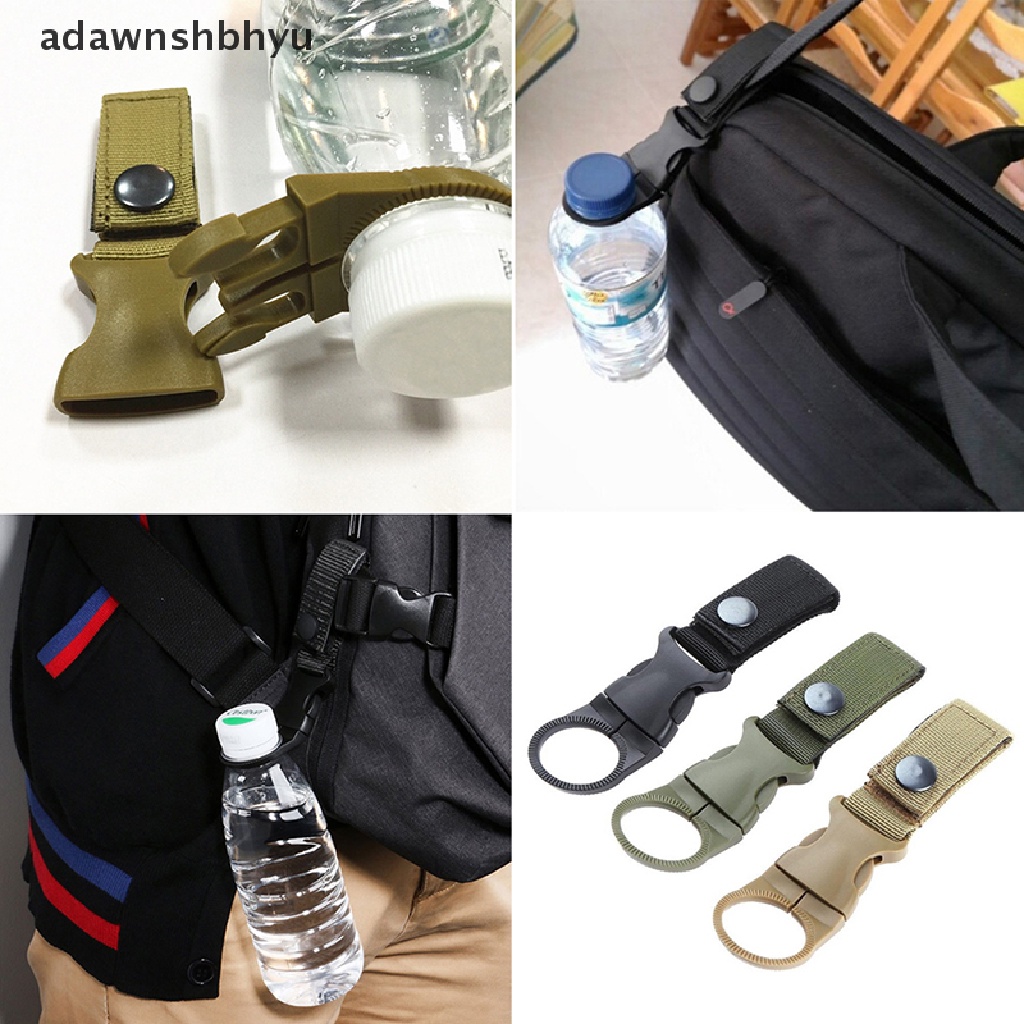 Adawnshbhyu Nylon Webbing Gesper Tempat Botol Air Klip Panjat Carabiner Sabuk Outdoor Tools