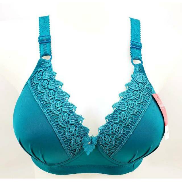 2 PCS  | Misslily | BRA JUMBO Busa Tanpa kawat Renda Kait 3 Cup B5 / Bh busa Renda Nyaman Art missli