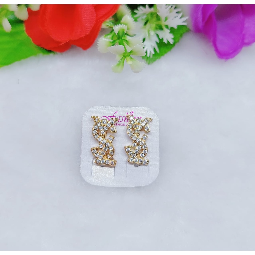 Anting permata lapis emas perhiasan xuping fashion jewellery 0442-0444