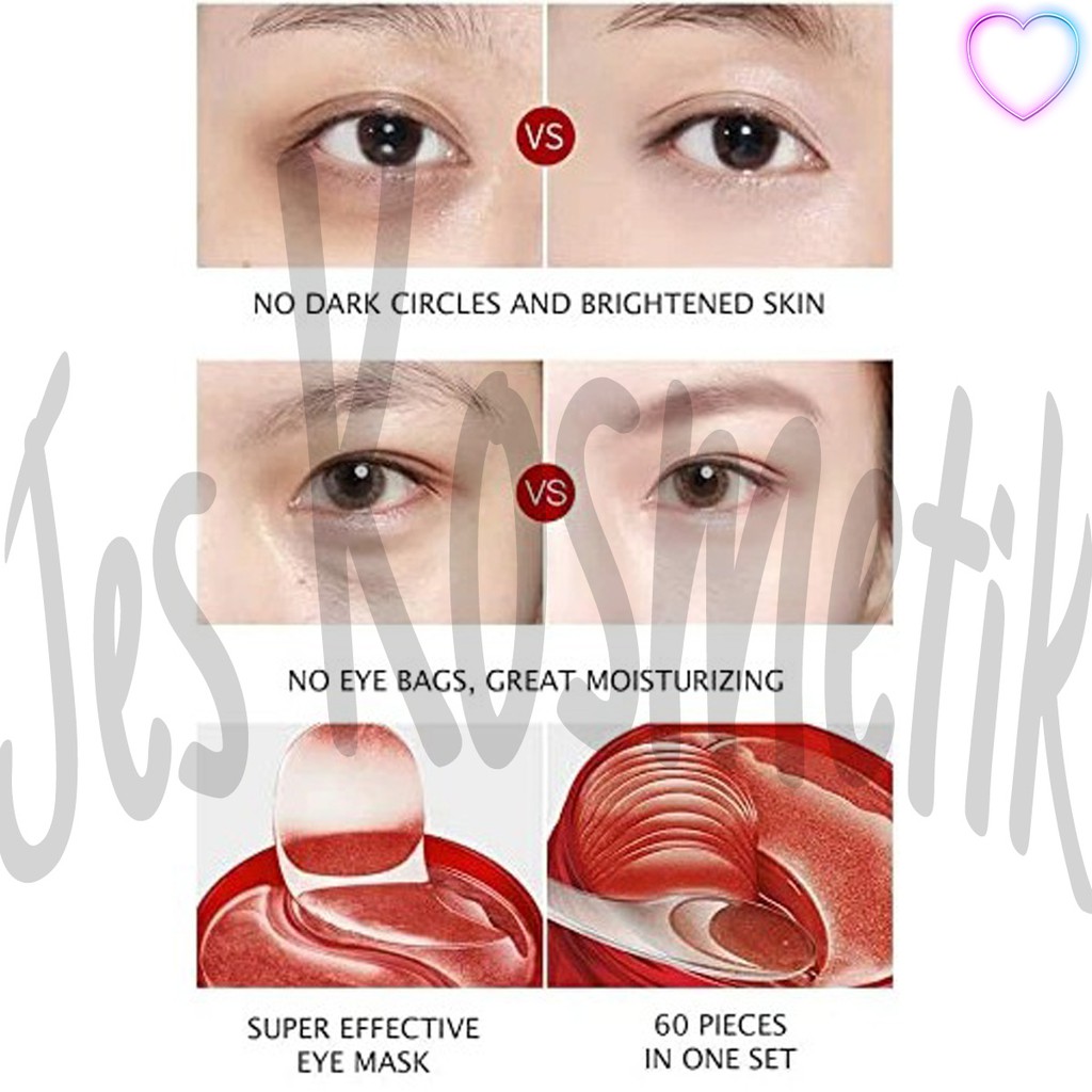 Masker Mata VENZEN Ruby Collagen Eye Mask / Penghilang Kantung Mata / Grosir Kosmetik