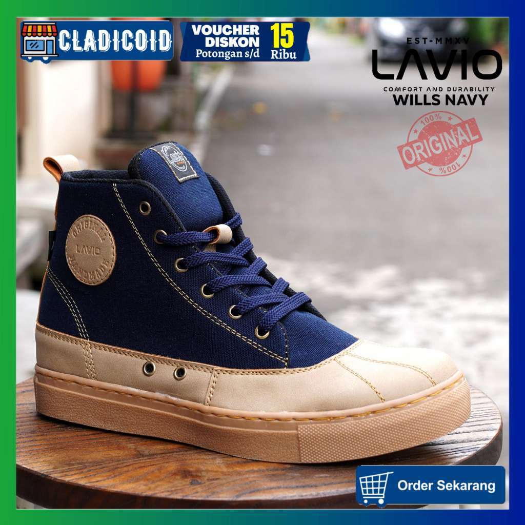 Sepatu Sneakers Pria Original Lavio Wills Sneaker Nongkrong Sekolah Kuliah Jalan Santai Outdoor