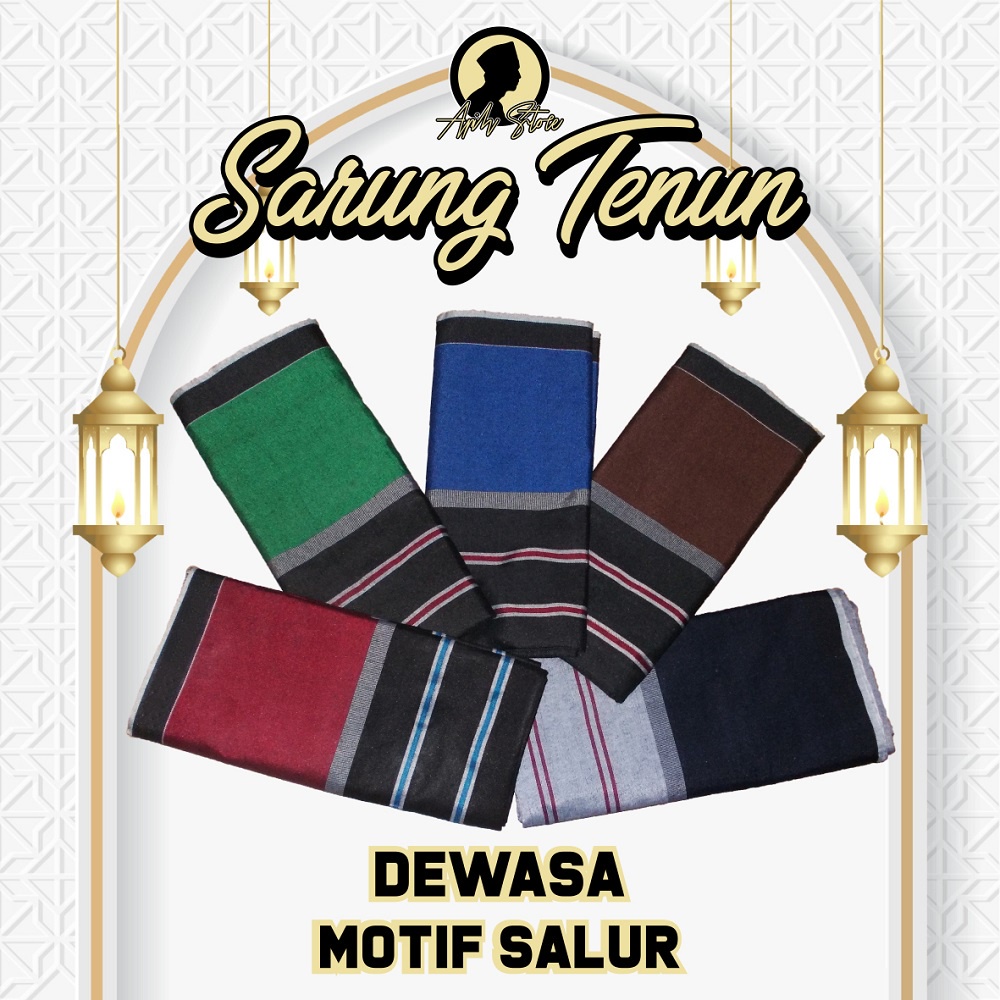 Khasanah Sarung Santri Motif Tenun Garis Garis Premium