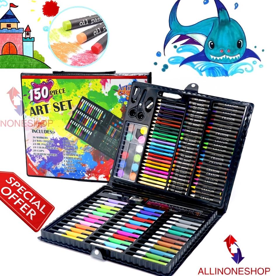 

Baru - ART SET 150 PCS / PENSIL WARNA CRAYON / ALAT MENGGAMBAR MEWARNAI / PENSIL WARNA SET ANAK