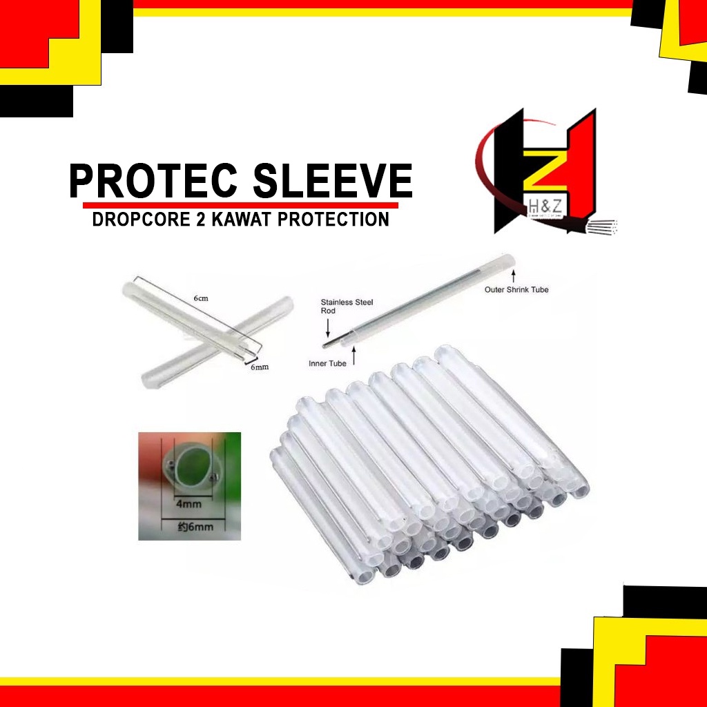 Protect Sleeve Dropcore 2kawat/Protection Sleve DropCore Diameter 6cm 6mm 50pcs