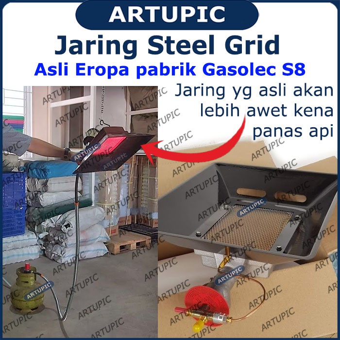 Jaring Ram Steel Grid GASOLEC Asli Original Sparepart Besi Pelindung Keramik Pemanas Gasolec Gasolek