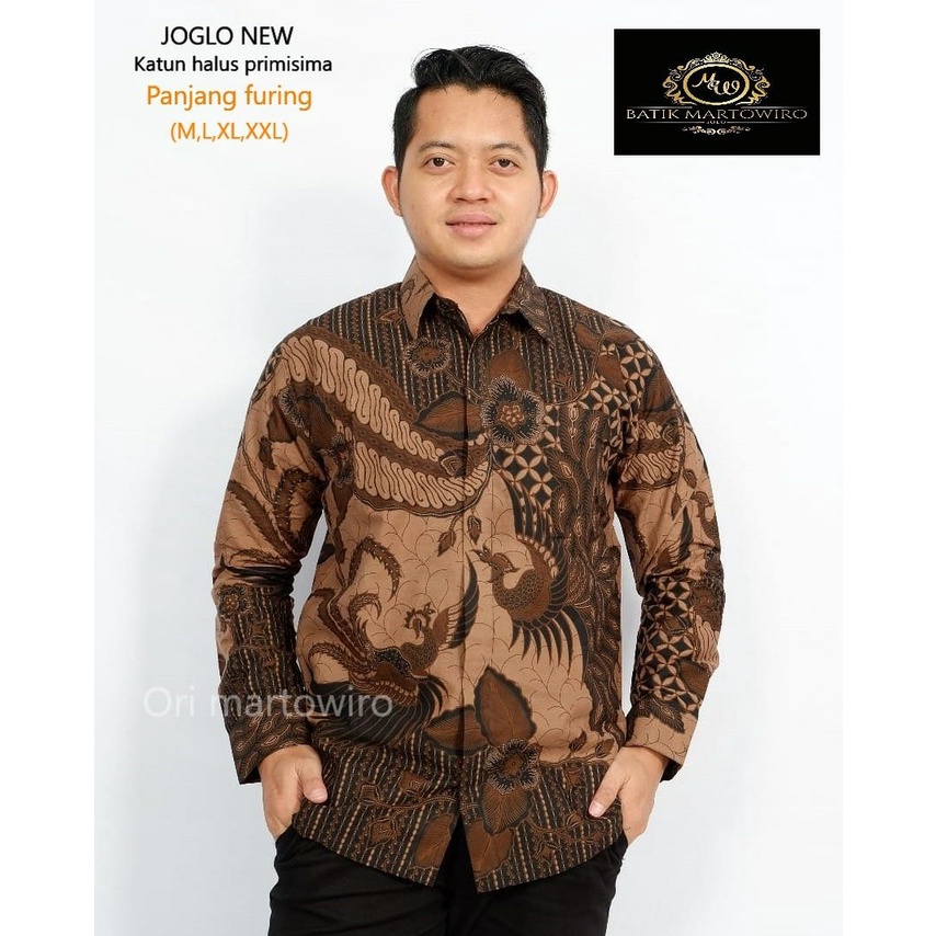 Kemeja Batik PREMIUM Terbaru Batik Pria Lengan Panjang Batik Pria Warna Coklat Batik Panjang JOGLO