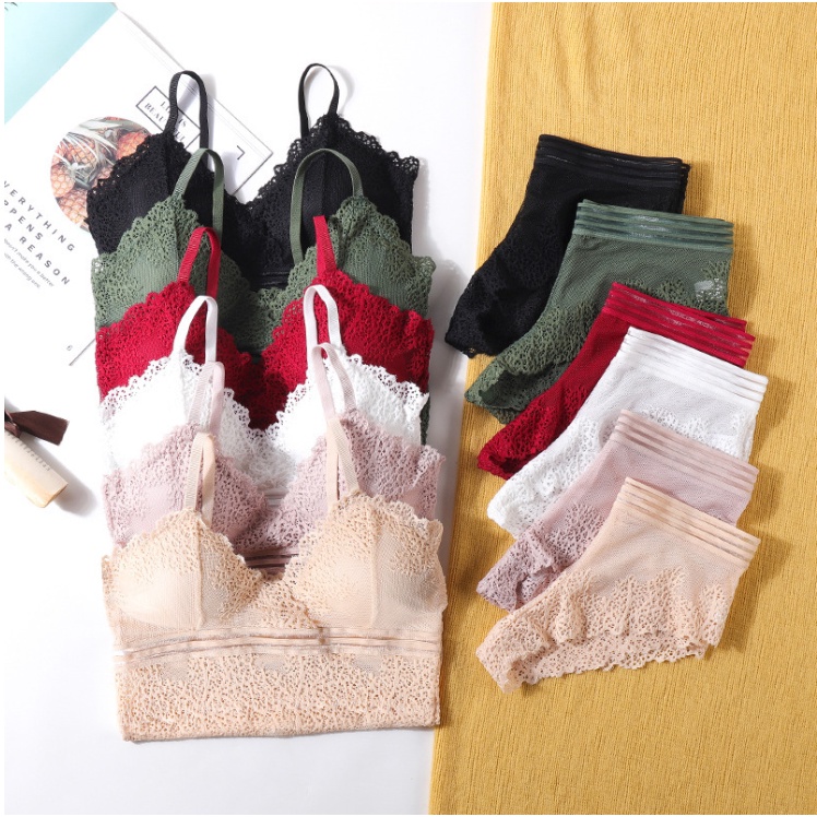 Lingerie Set Renda Bra dan celana dalam Lingerie Seksi Lingerie Transparan 29#