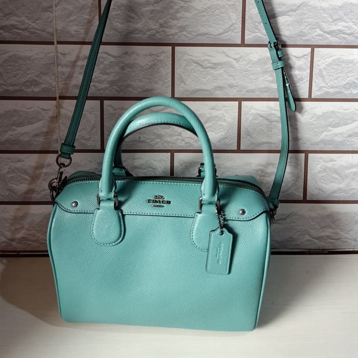 TAS WANITA COACH ORIGINAL - COACH BENNET MINI SATCHEL BLUE GREEN