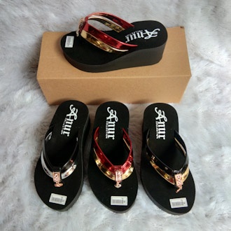 ANUR-sandal anak perempuan wedges spons  manohara tinggi 4 cm