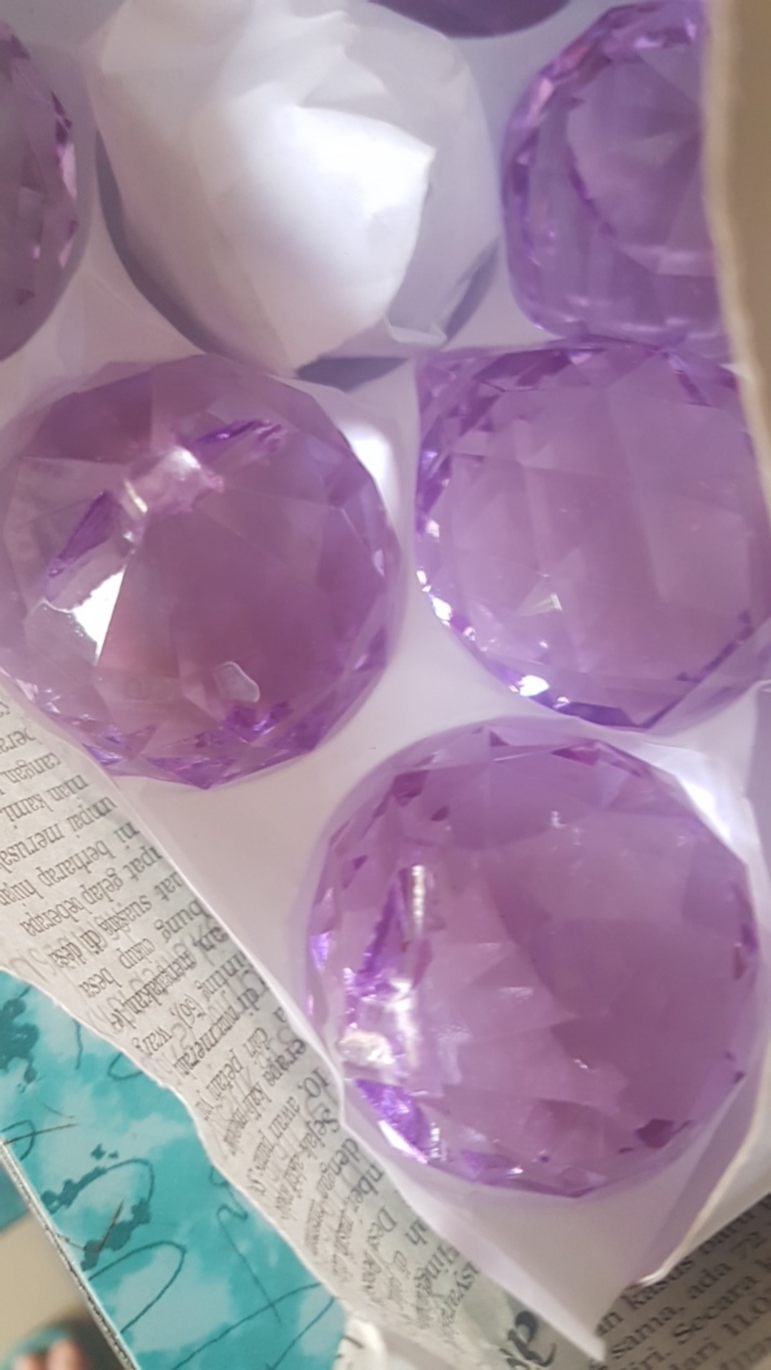 Aksesoris Kristal Lampu Hias Lilin Chandelier Baso Bakso Bola 40 Mm Bening Ungu Pink Hitam Kuning