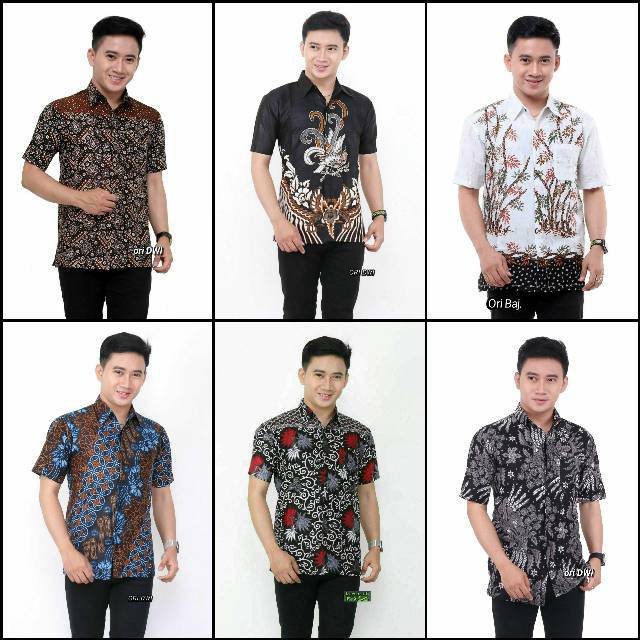 BATIK PRIA LENGAN PENDEK // AJISAKA // KATUN HALUS SRAGENAN