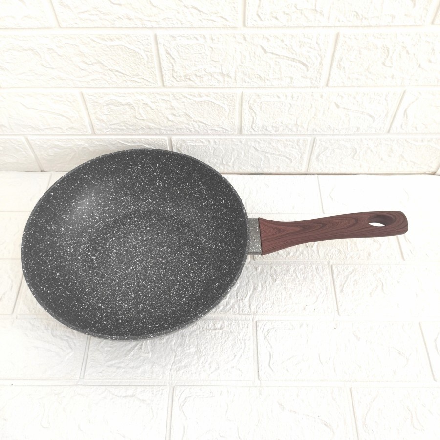 Deep Fry Wok Cypruz Wajan Induksi Ceramic Marble Kuali Penggorengan 26 cm