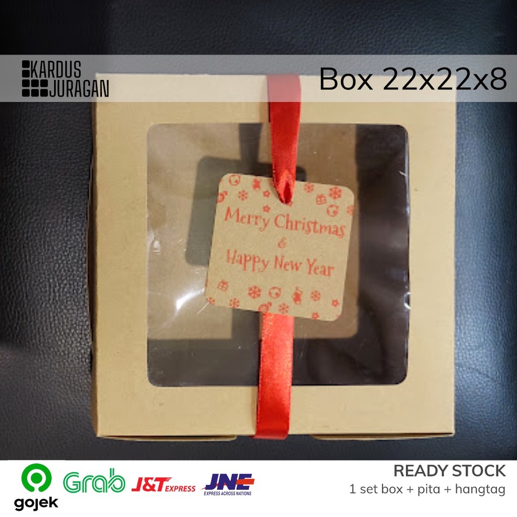 

Parsel Natal Box Kue 22 x 22 x 8 cm Kotak Kue | Cake Box