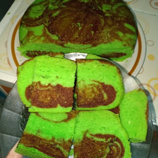 

Cake pandan coklat kukus