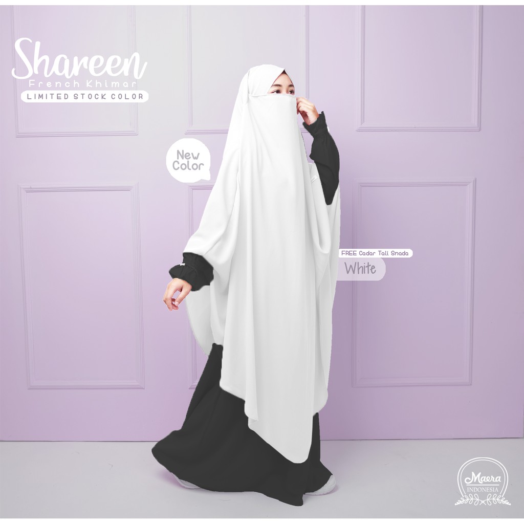 French Khimar Wolfis Premium Free Tali SHAREEN by Alima