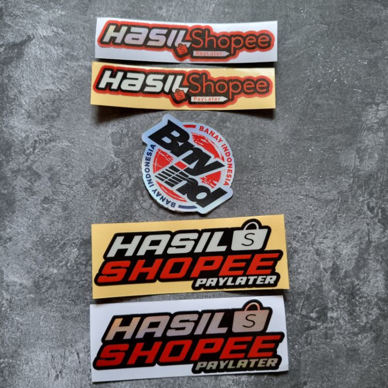 STICKER STIKER HASIL SHOPEE PRINCUTT