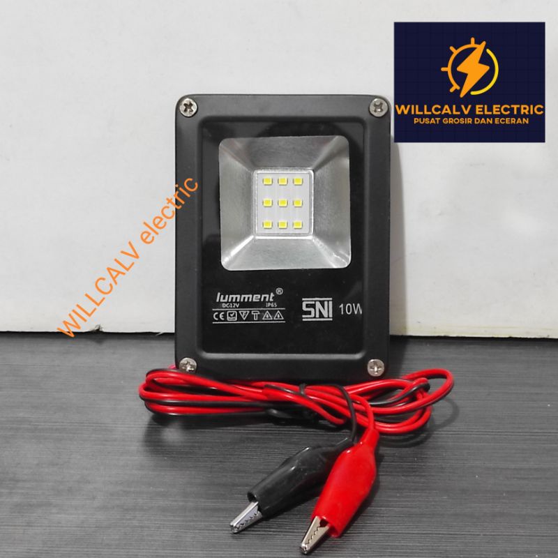 LUMMENT LAMPU SOROT DC 12V 10W 10 WATT CAHAYA PUTIH IP66 / LAMPU SOROT DC 12V 10W 10 WATT CAHAYA PUTIH