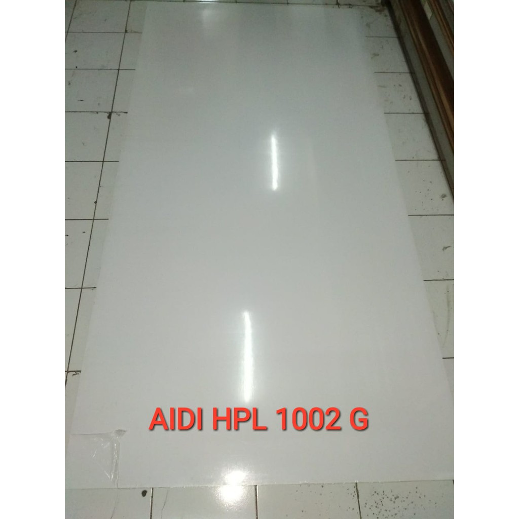 AH 1002G PREMIUM WHITE GLOSSY HPL PUTIH KILAP HPL POLOS 