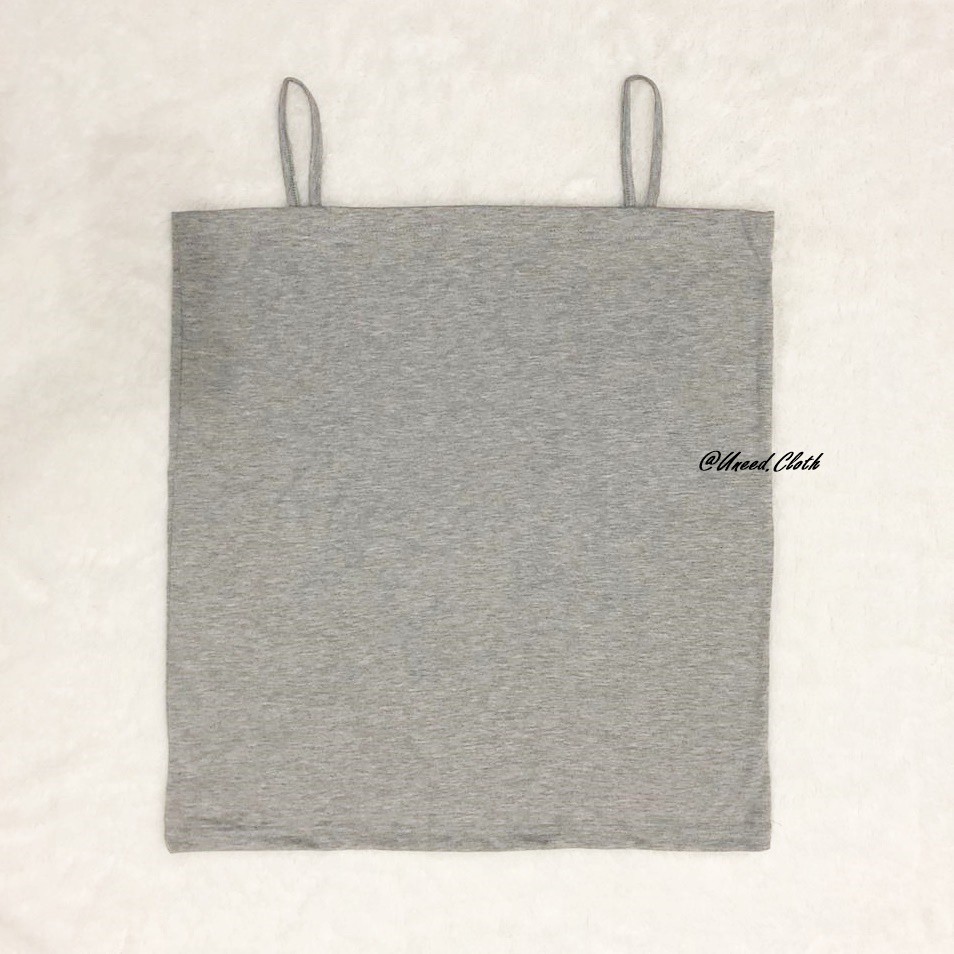 Uneed Cloth / TANK TOP JUMBO / CROP TANKTOP / SQUARE / TANGTOP ATASAN WANITA / LOLY BIGSIZE-Grey
